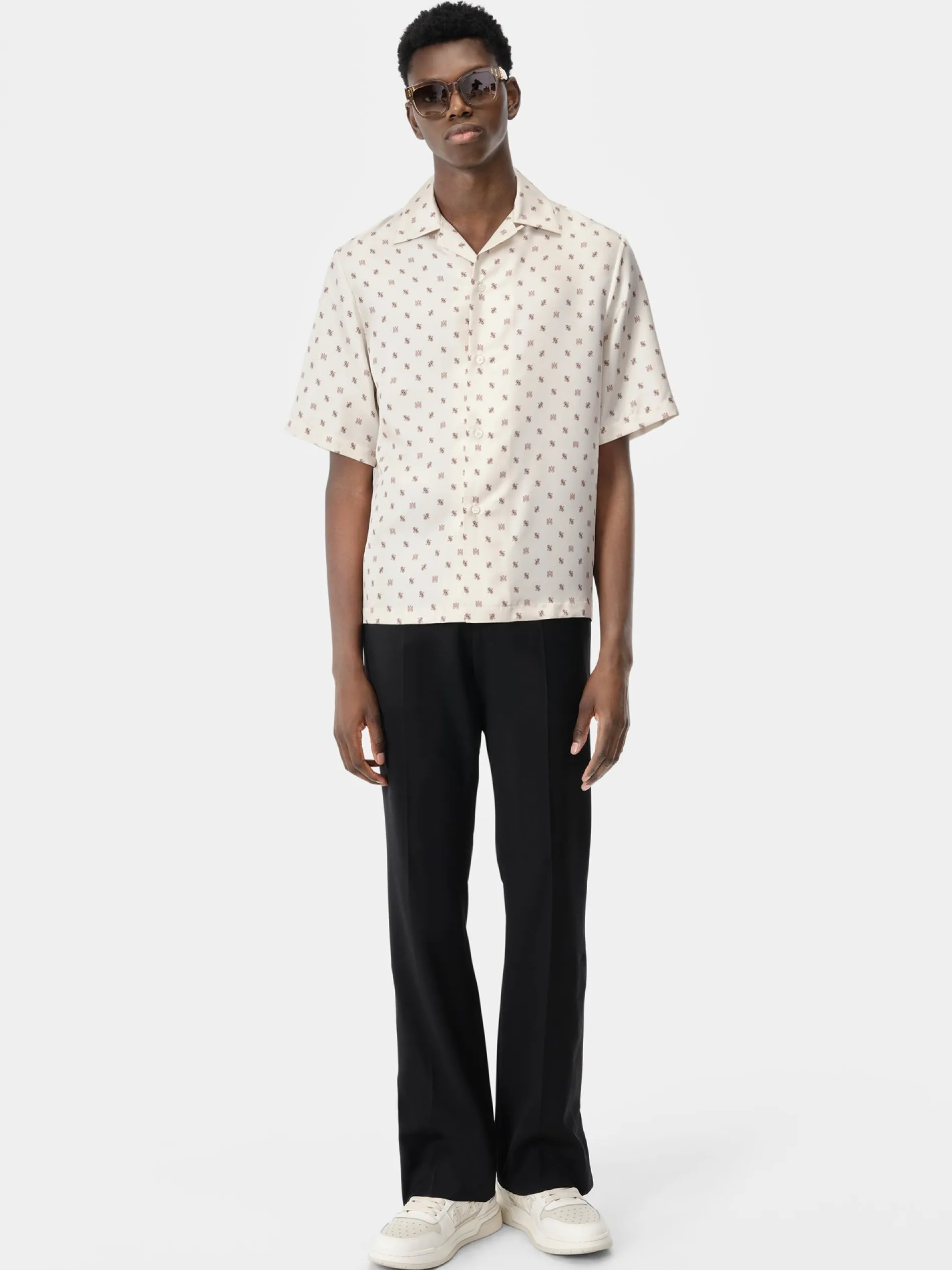 AMIRI Shirts<MA PAISLEY BOWLING SHIRT BIRCH
