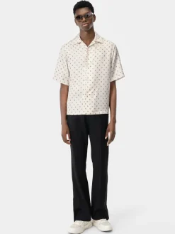 AMIRI Shirts<MA PAISLEY BOWLING SHIRT BIRCH