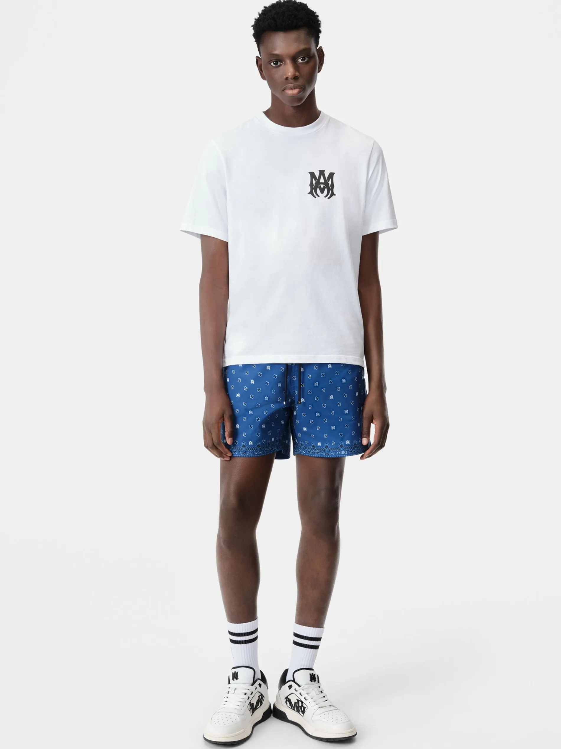 AMIRI Swimwear<MA PAISLEY SWIM TRUNK Blue