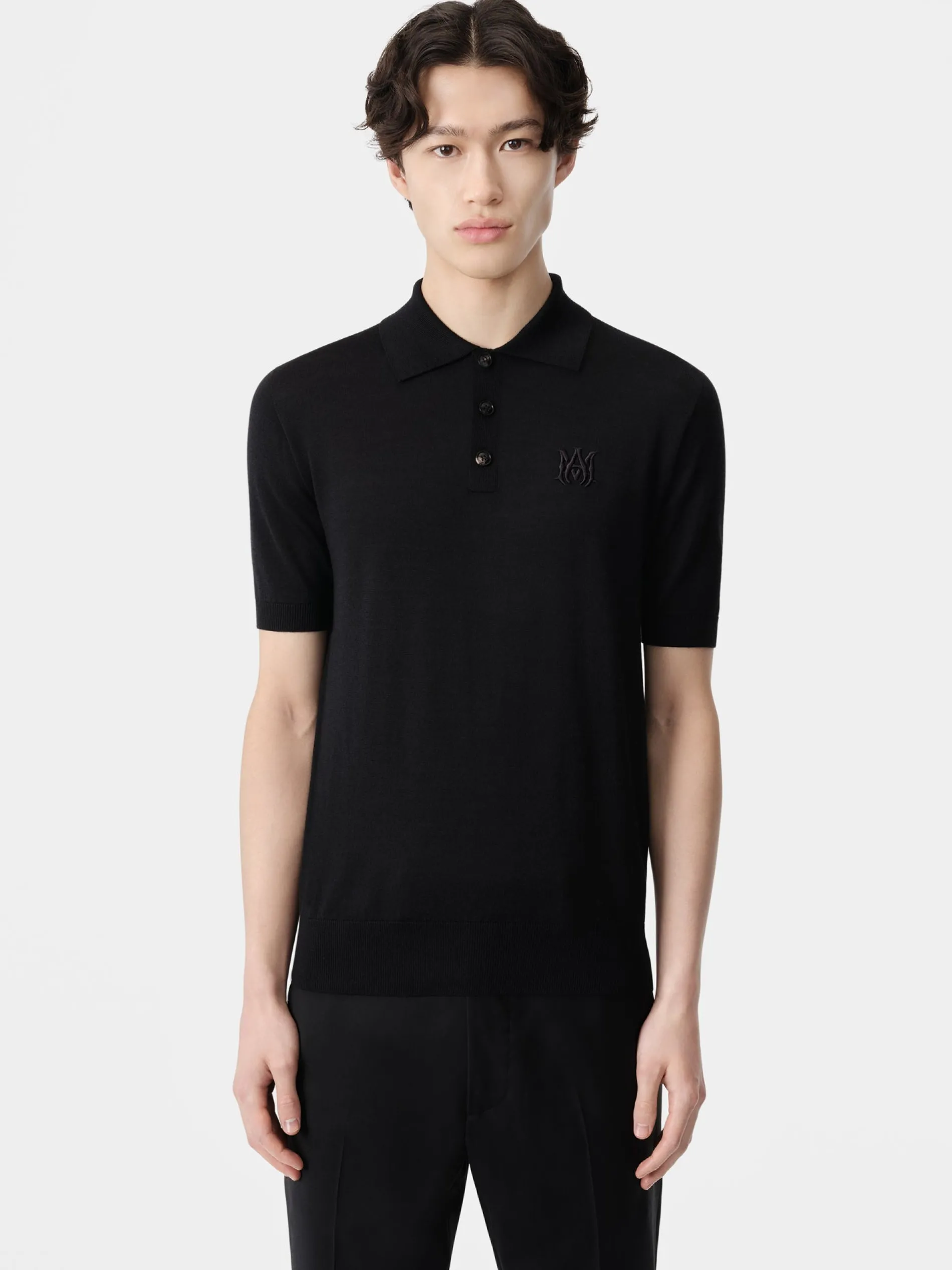AMIRI Knitwear<MA POLO BLACK