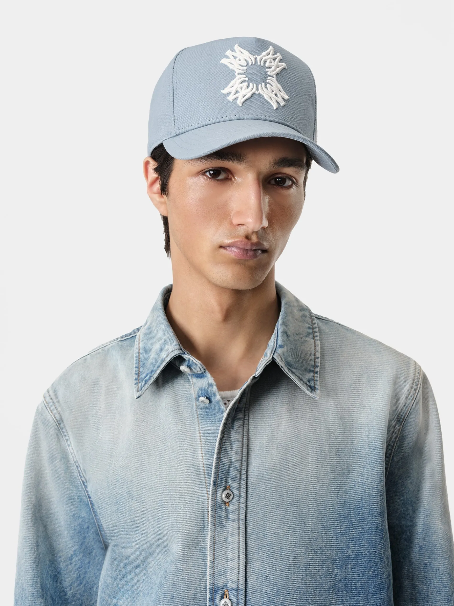 AMIRI Hats|Hats<MA QUAD CANVAS HAT DUSTY BLUE