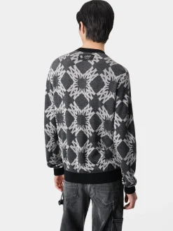 AMIRI Knitwear<MA QUAD CREWNECK Dark Grey