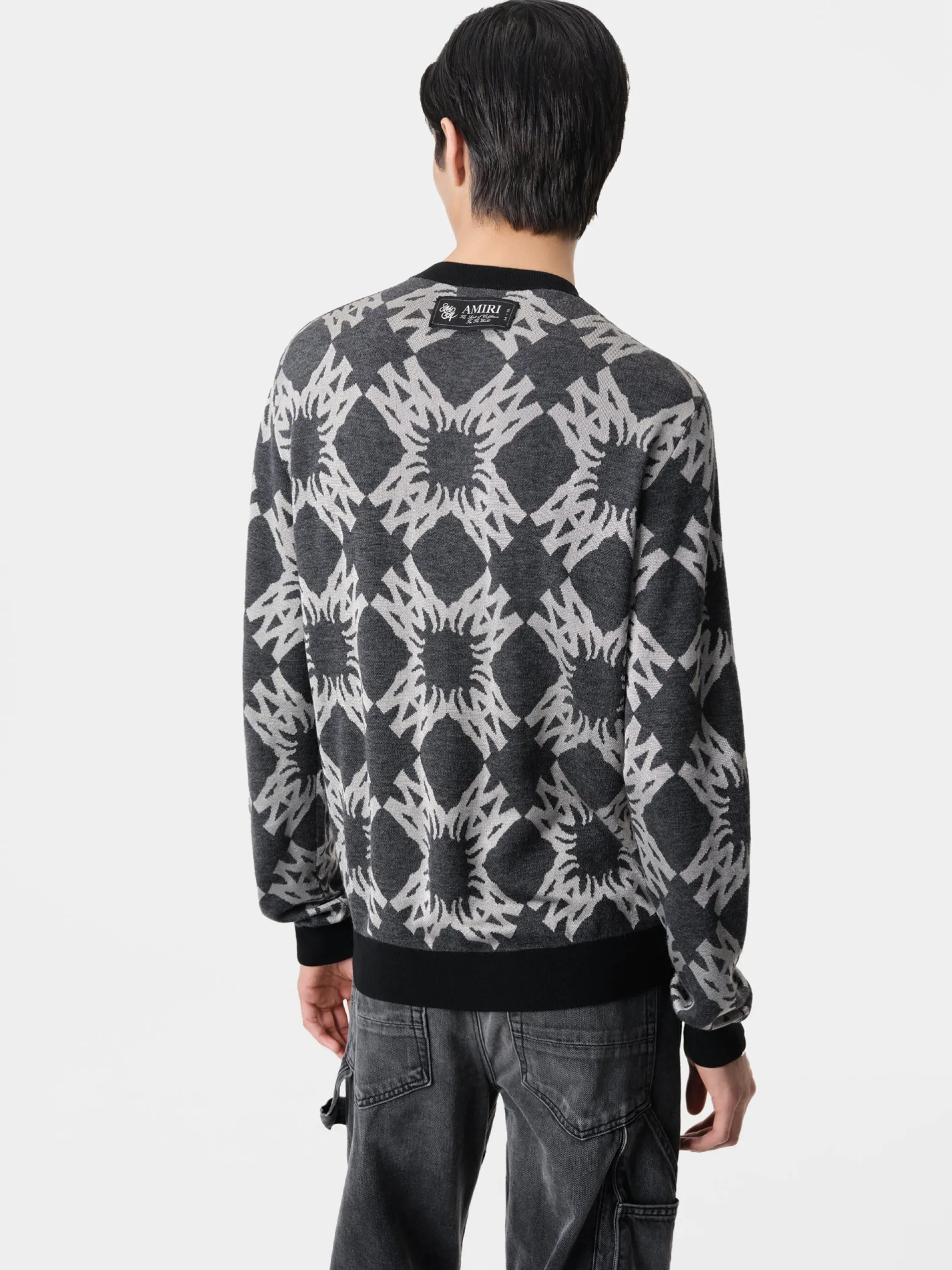 AMIRI Knitwear<MA QUAD CREWNECK Dark Grey