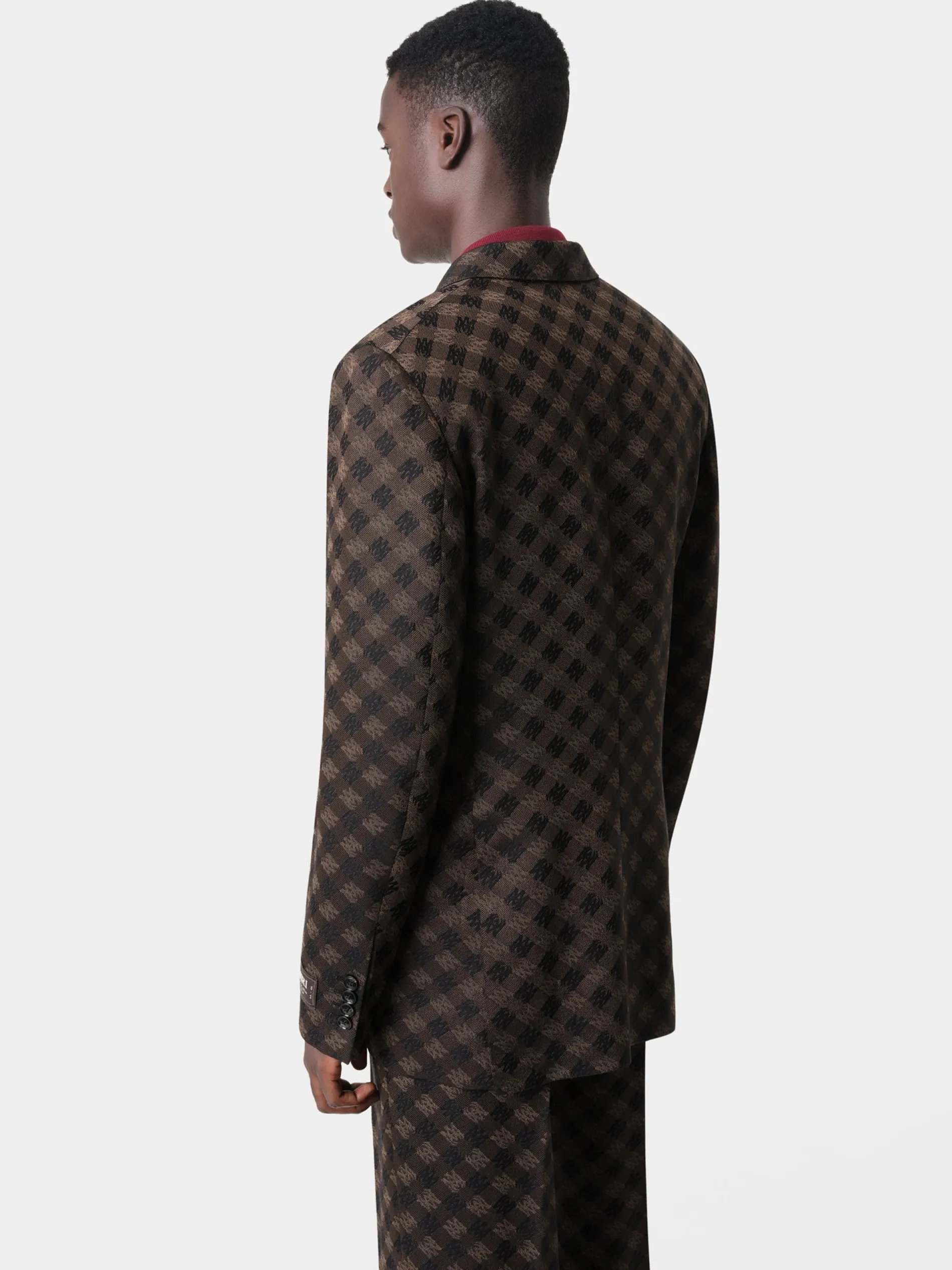 AMIRI Outerwear<MA QUAD DOUBLE-BREASTED BLAZER DARK BROWN