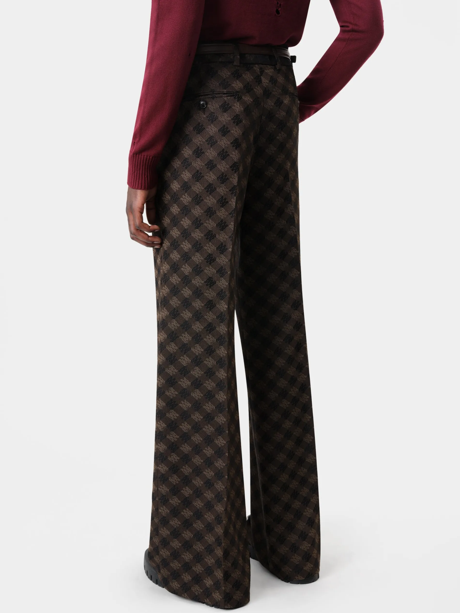 AMIRI Pants<MA QUAD RELAXED FLARE DARK BROWN