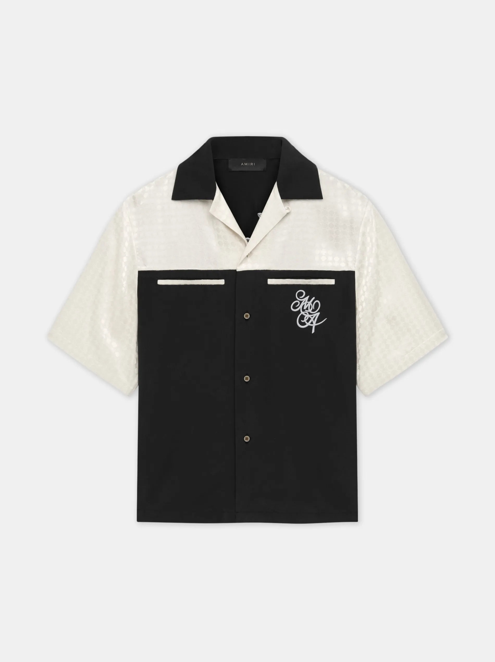 AMIRI Shirts<MA QUAD YOKE CAMP SHIRT BLACK