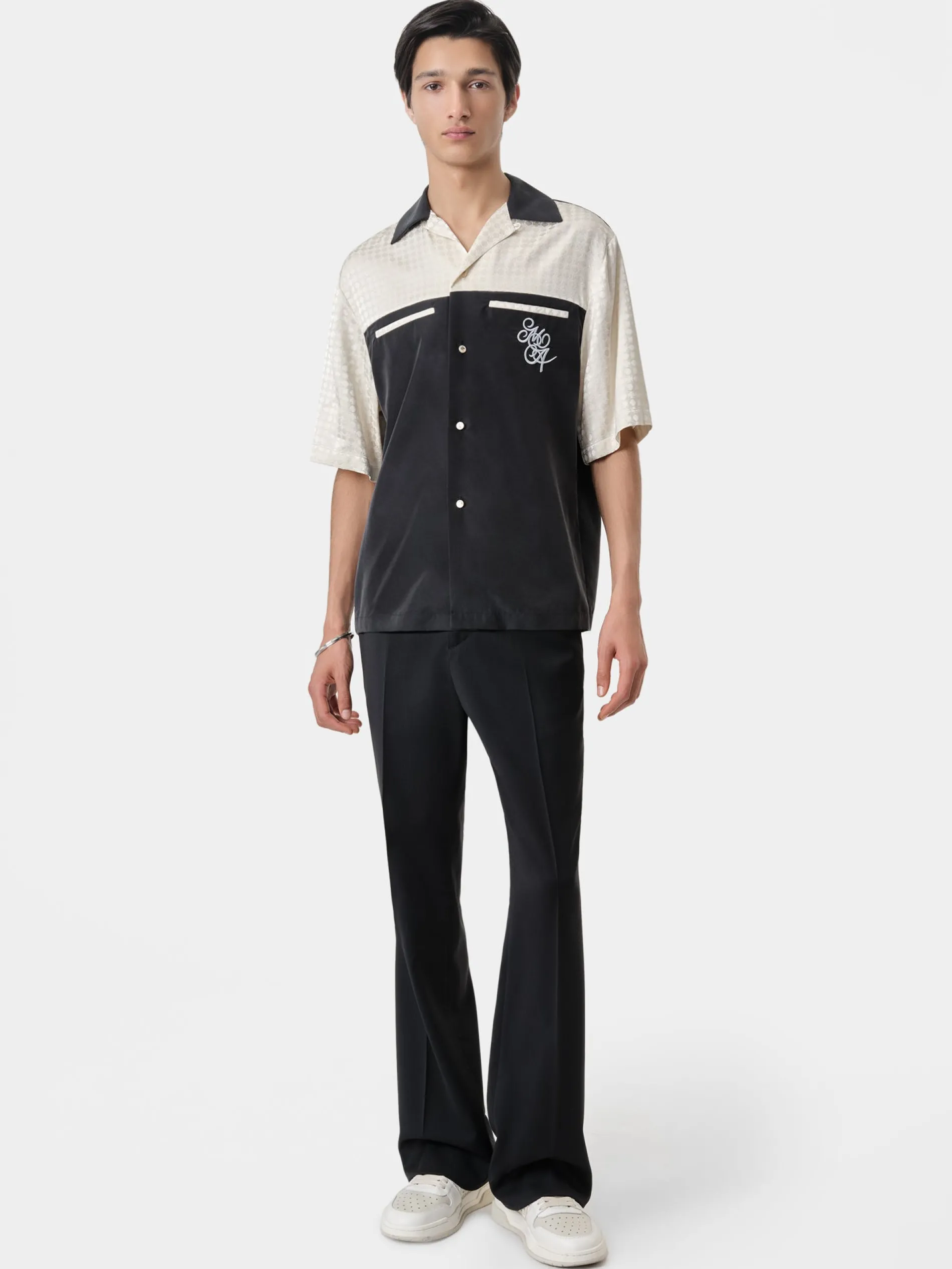AMIRI Shirts<MA QUAD YOKE CAMP SHIRT BLACK