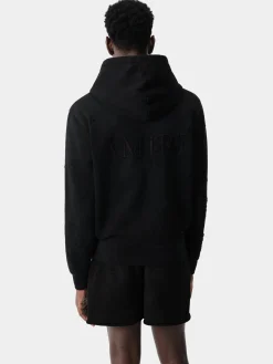AMIRI Sweatshirts<MA SHOTGUN EMBROIDERED HOODIE BLACK