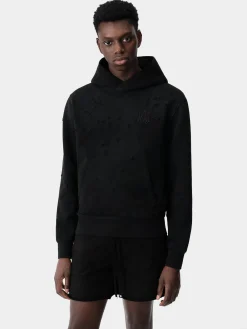 AMIRI Sweatshirts<MA SHOTGUN EMBROIDERED HOODIE BLACK