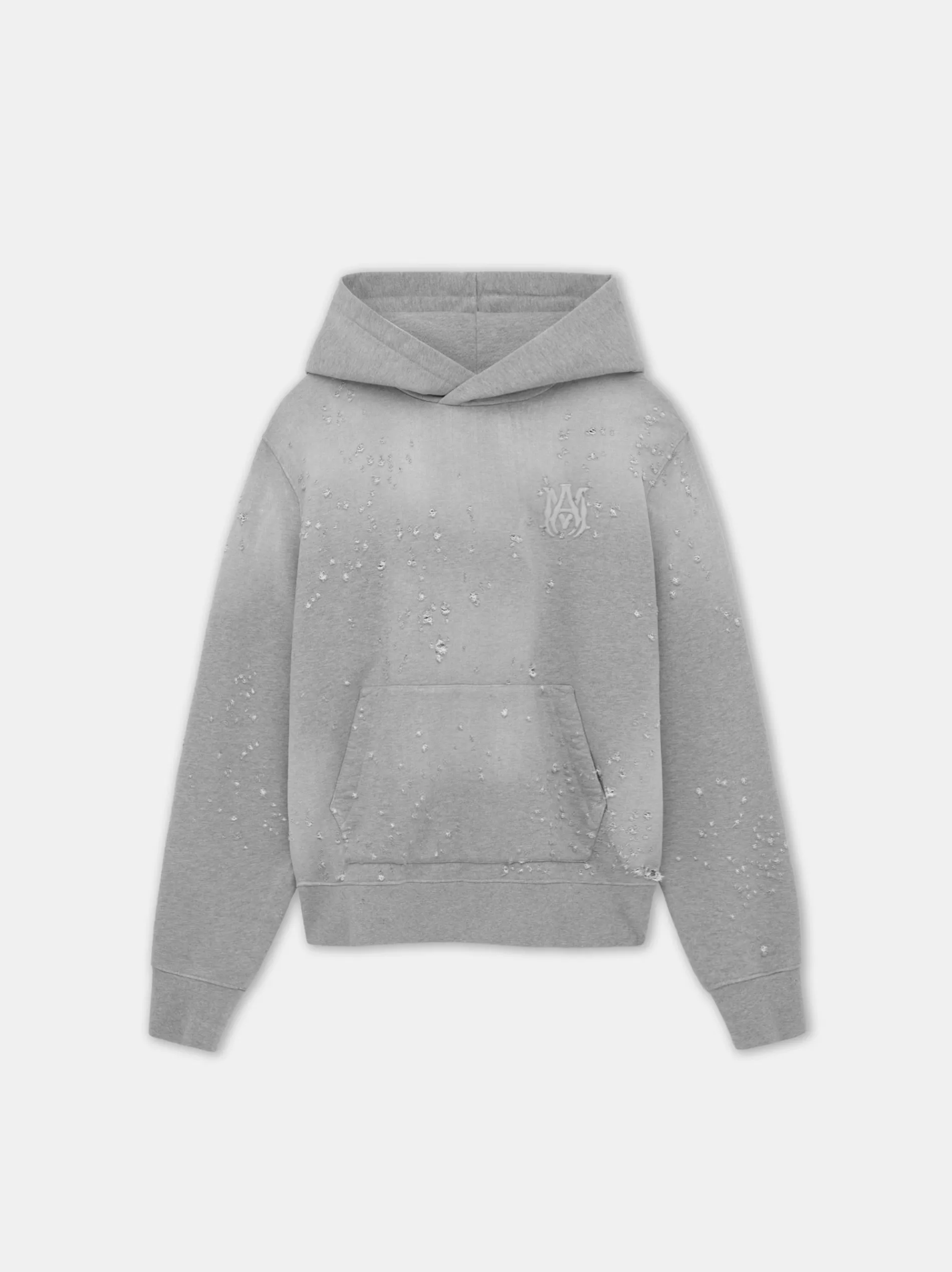 AMIRI Sweatshirts<MA SHOTGUN EMBROIDERED HOODIE Grey