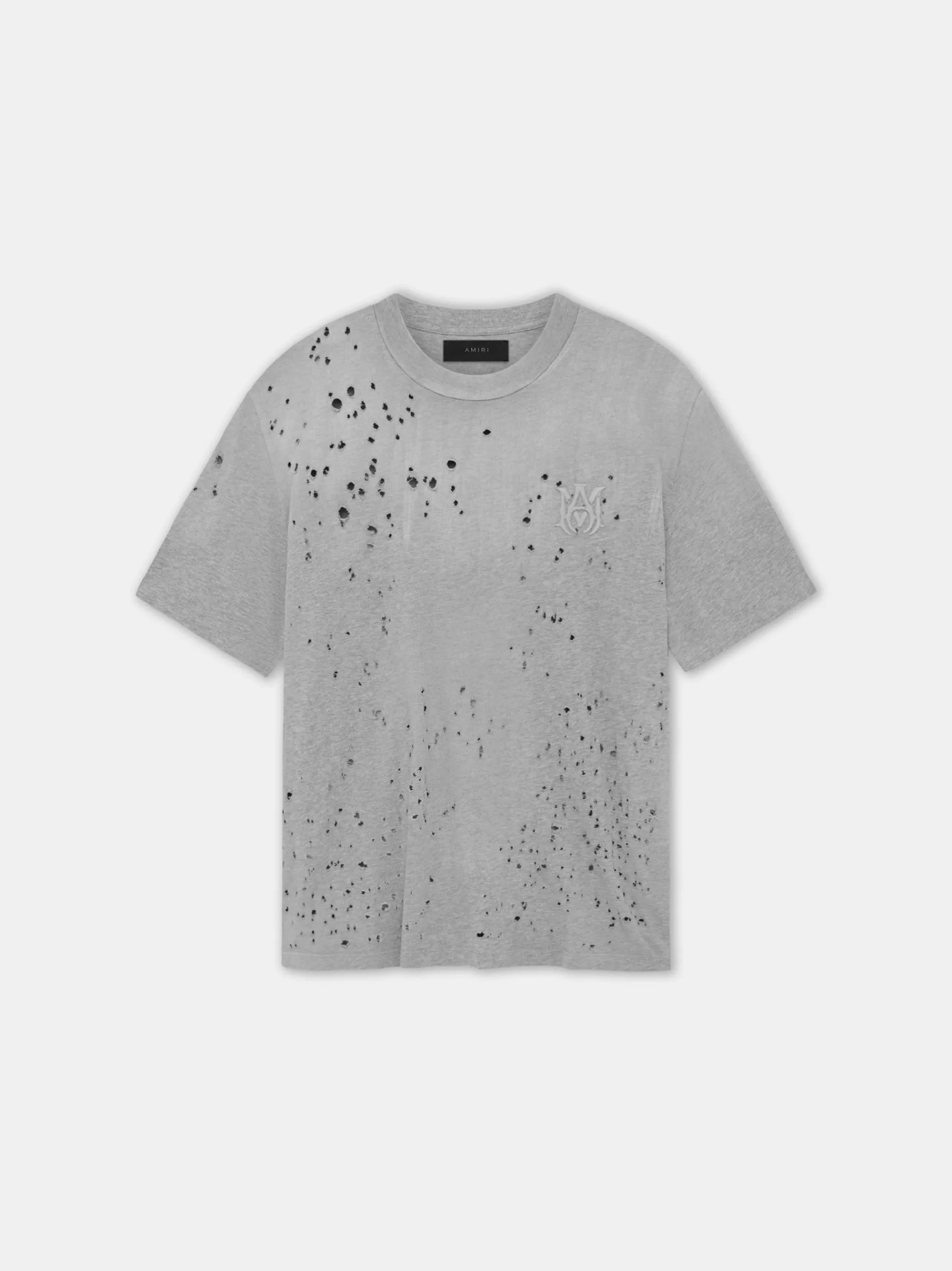 AMIRI Tees<MA SHOTGUN EMBROIDERED TEE Grey