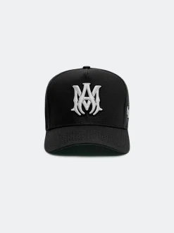 AMIRI Hats|Hats<MA STAGGERED FULL CANVAS HAT Black Off White