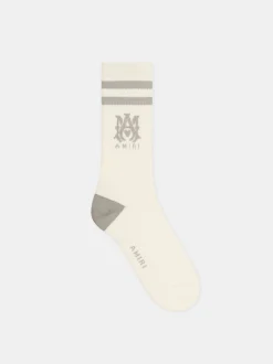 AMIRI Socks|Socks<MA STRIPE SOCK Alabaster