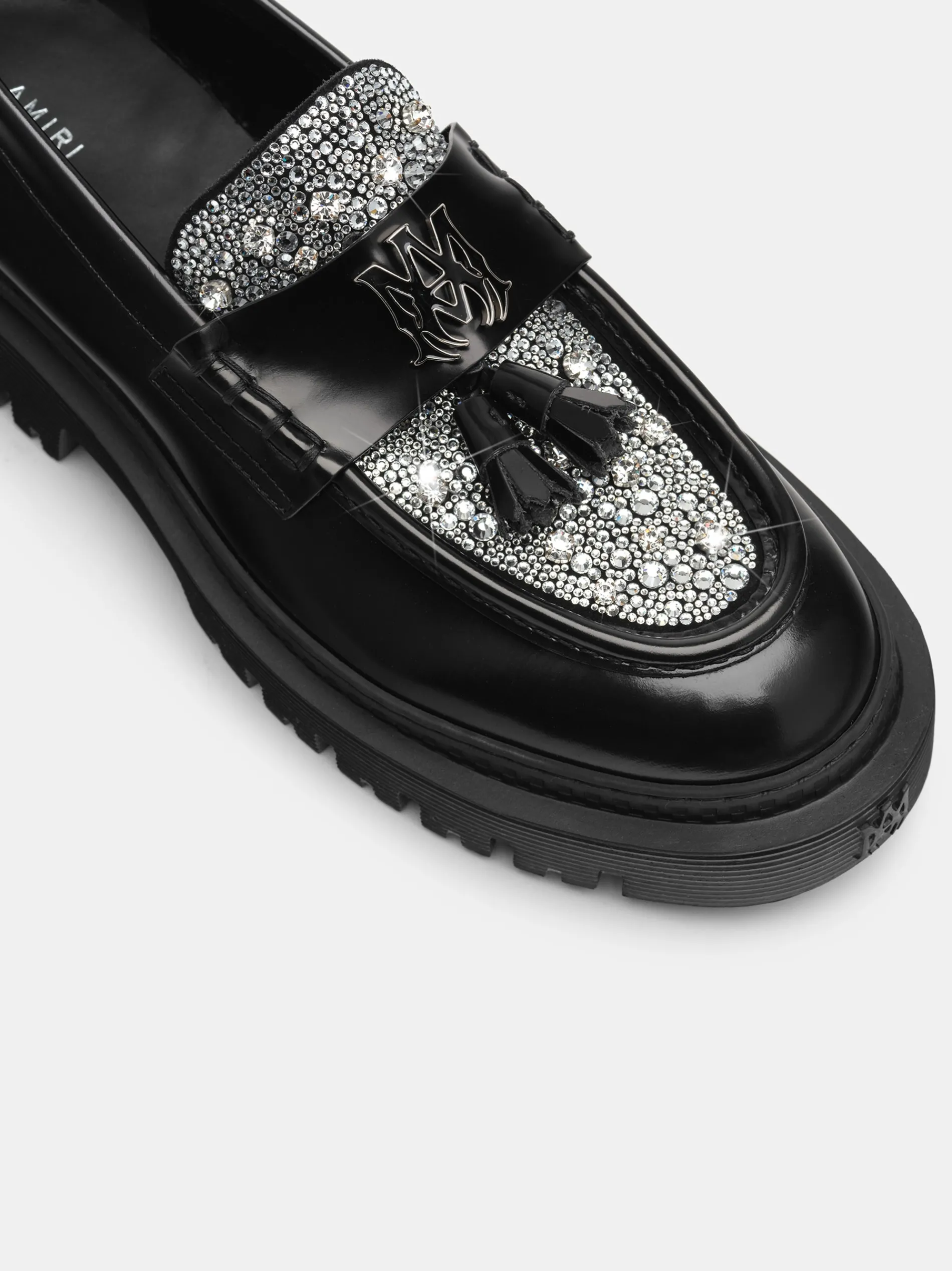 AMIRI Loafers|Loafers<MA TASSLE CRYSTAL JUMBO LOAFER BLACK