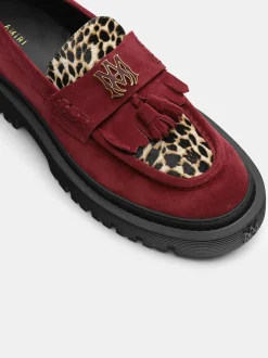 AMIRI Loafers|Loafers<MA TASSLE LEOPARD JUMBO LOAFER Burgundy