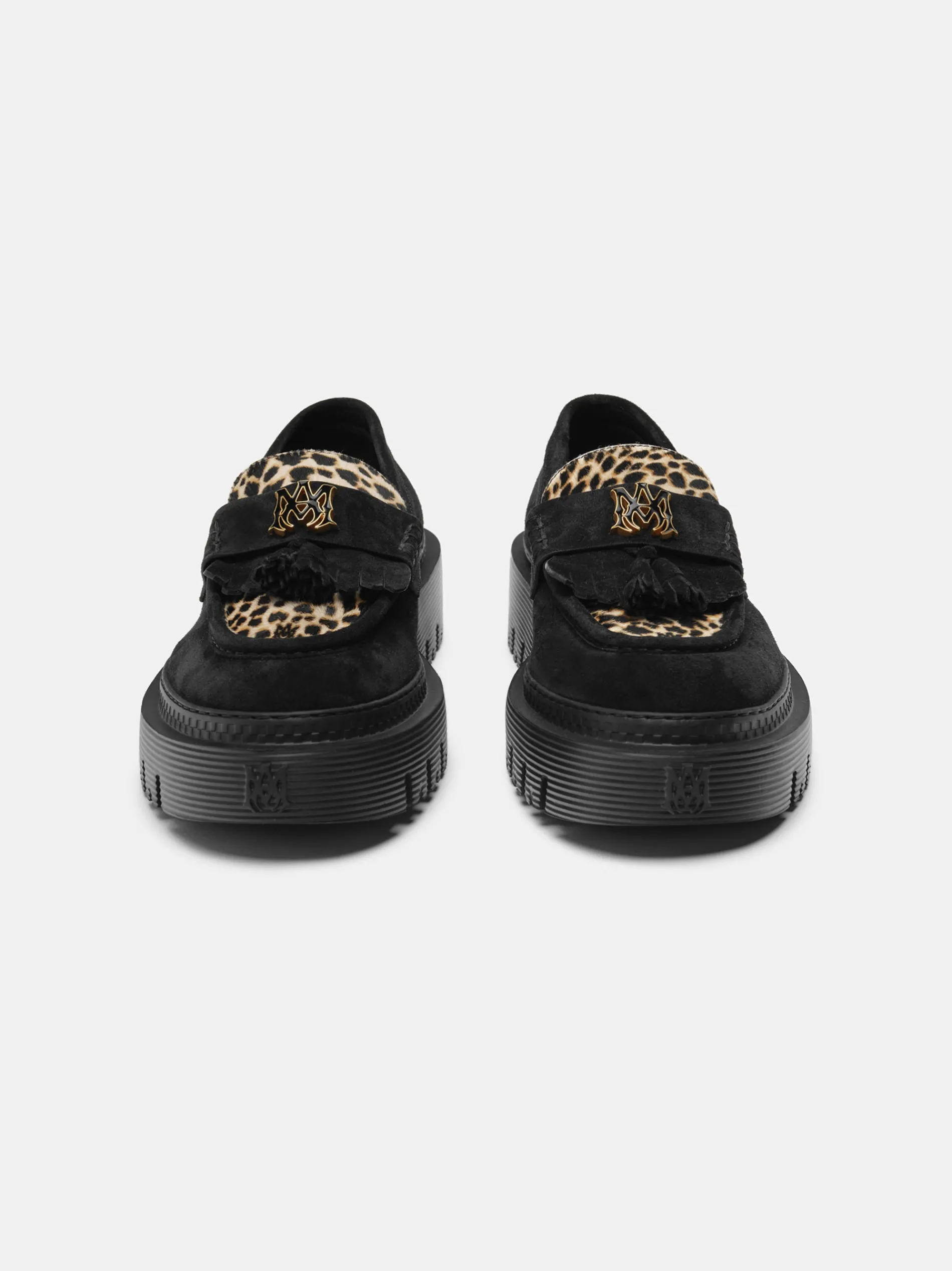 AMIRI Loafers|Loafers<MA TASSLE LEOPARD JUMBO LOAFER BLACK