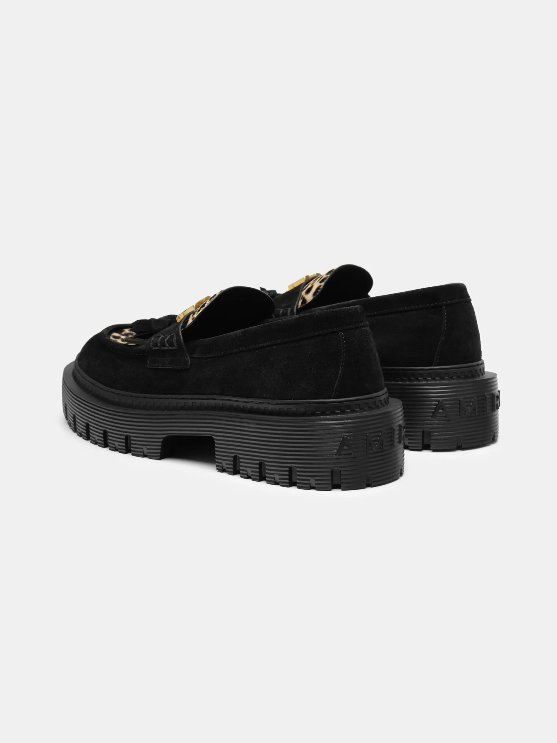 AMIRI Loafers|Loafers<MA TASSLE LEOPARD JUMBO LOAFER BLACK
