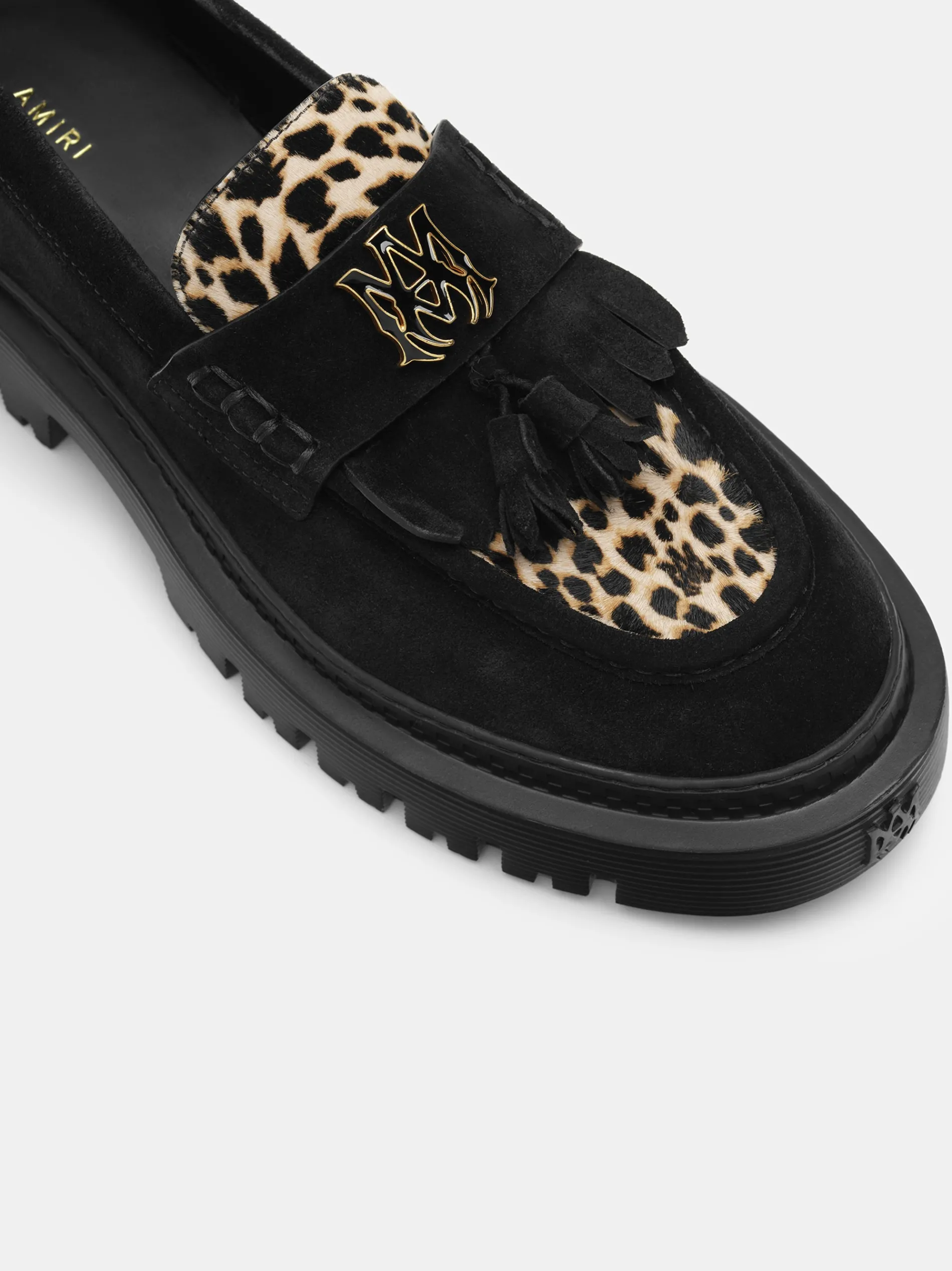 AMIRI Loafers|Loafers<MA TASSLE LEOPARD JUMBO LOAFER BLACK