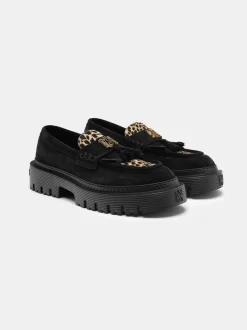 AMIRI Loafers|Loafers<MA TASSLE LEOPARD JUMBO LOAFER BLACK