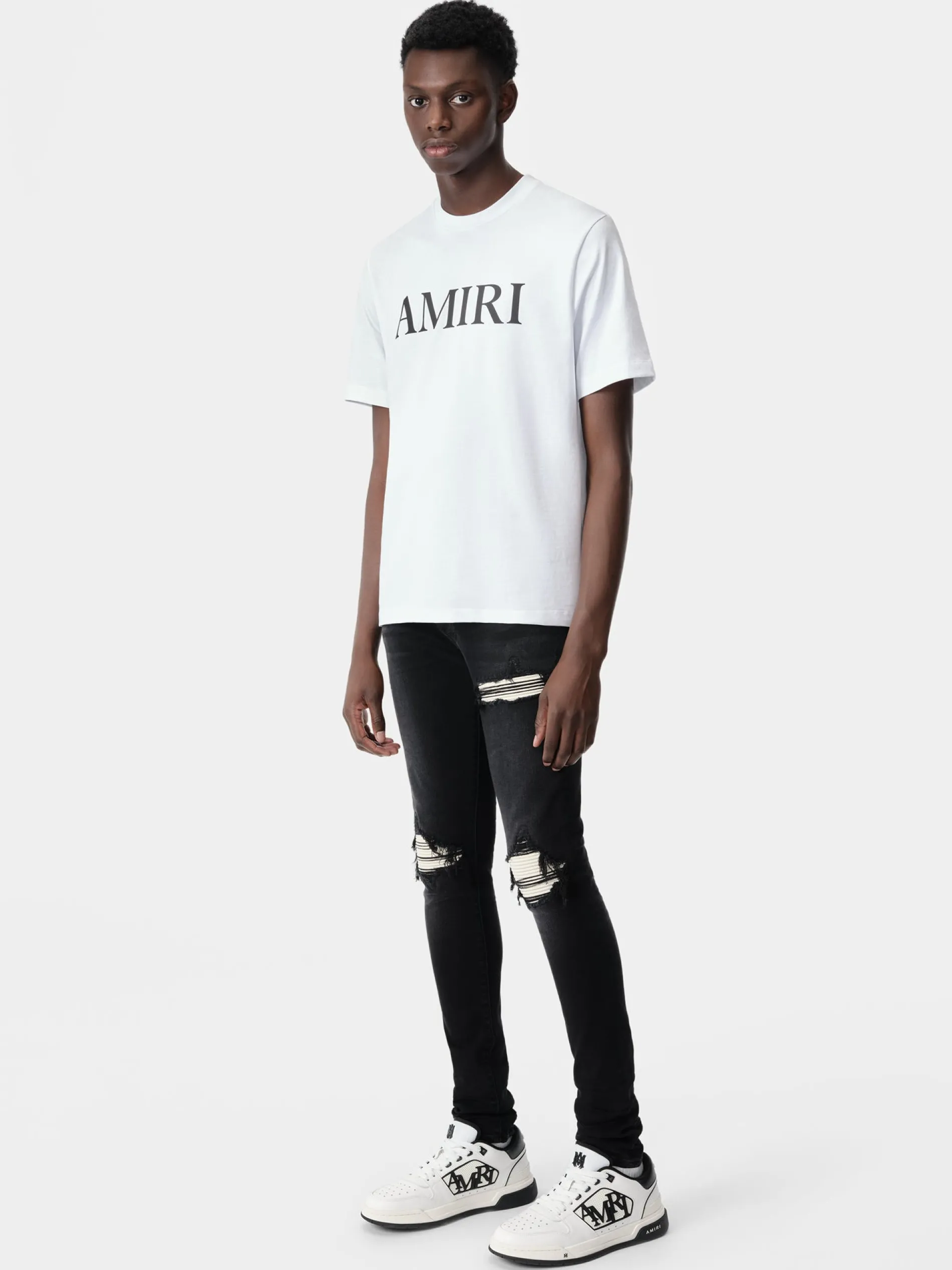 AMIRI Denim<MX1 ULTRASUEDE Vintage Black