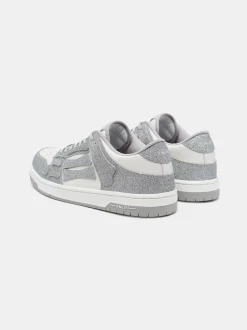 AMIRI Sneakers|Sneakers<SHIMMER SKEL-TOP LOW White Silver