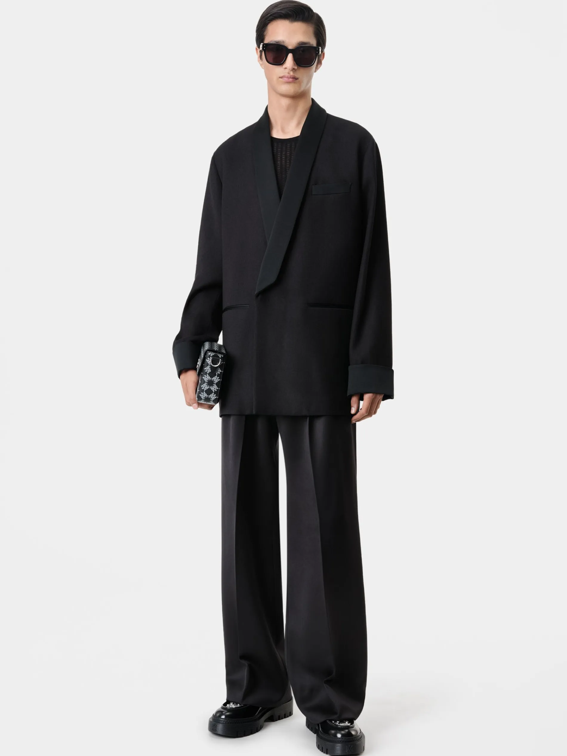 AMIRI Outerwear<SMOKING JACKET BLACK