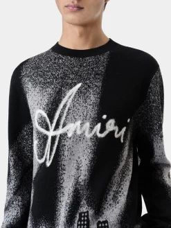 AMIRI Knitwear<SPOTLIGHT CREWNECK BLACK