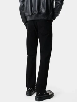 AMIRI Denim<STAR CRYSTAL SLIM JEAN BLACK OD