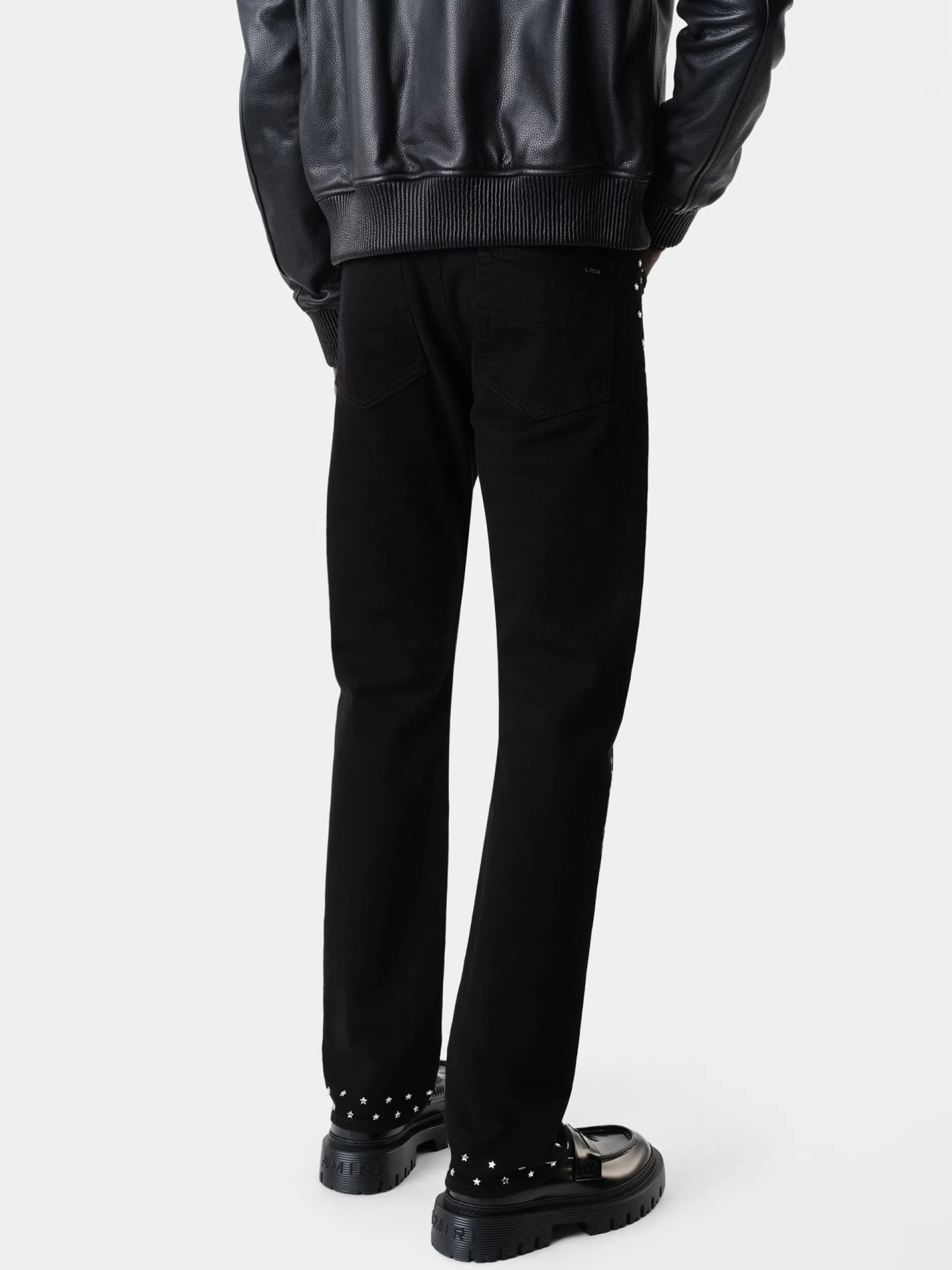 AMIRI Denim<STAR CRYSTAL SLIM JEAN BLACK OD