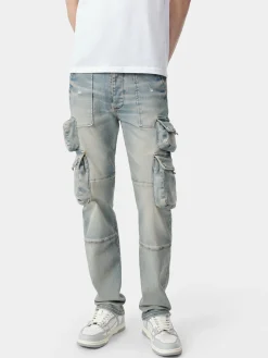 AMIRI Denim<TACTICAL CARGO Antique Indigo