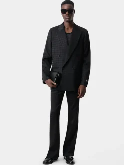 AMIRI Pants<TONAL MA QUAD KICK FLARE BLACK