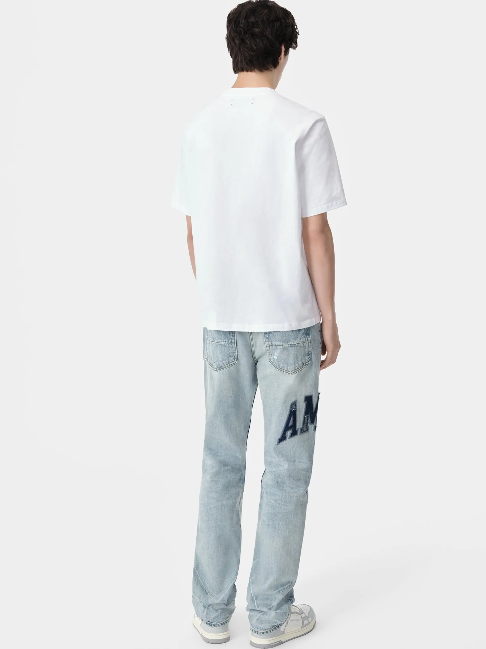 AMIRI Denim<VARSITY LOGO REPAIR STRAIGHT PERFECT INDIGO