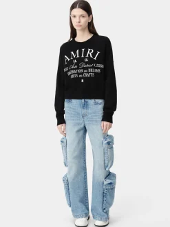 AMIRI Knitwear<WOMEN'S ARTS DISTRICT CREW BLACK