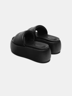 AMIRI Sandals|Sandals<WOMEN'S SCRIPT PLATFORM SANDAL BLACK