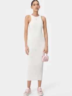 AMIRI Dresses|Knitwear<WOMEN'S STACKED MAXI DRESS Alabaster