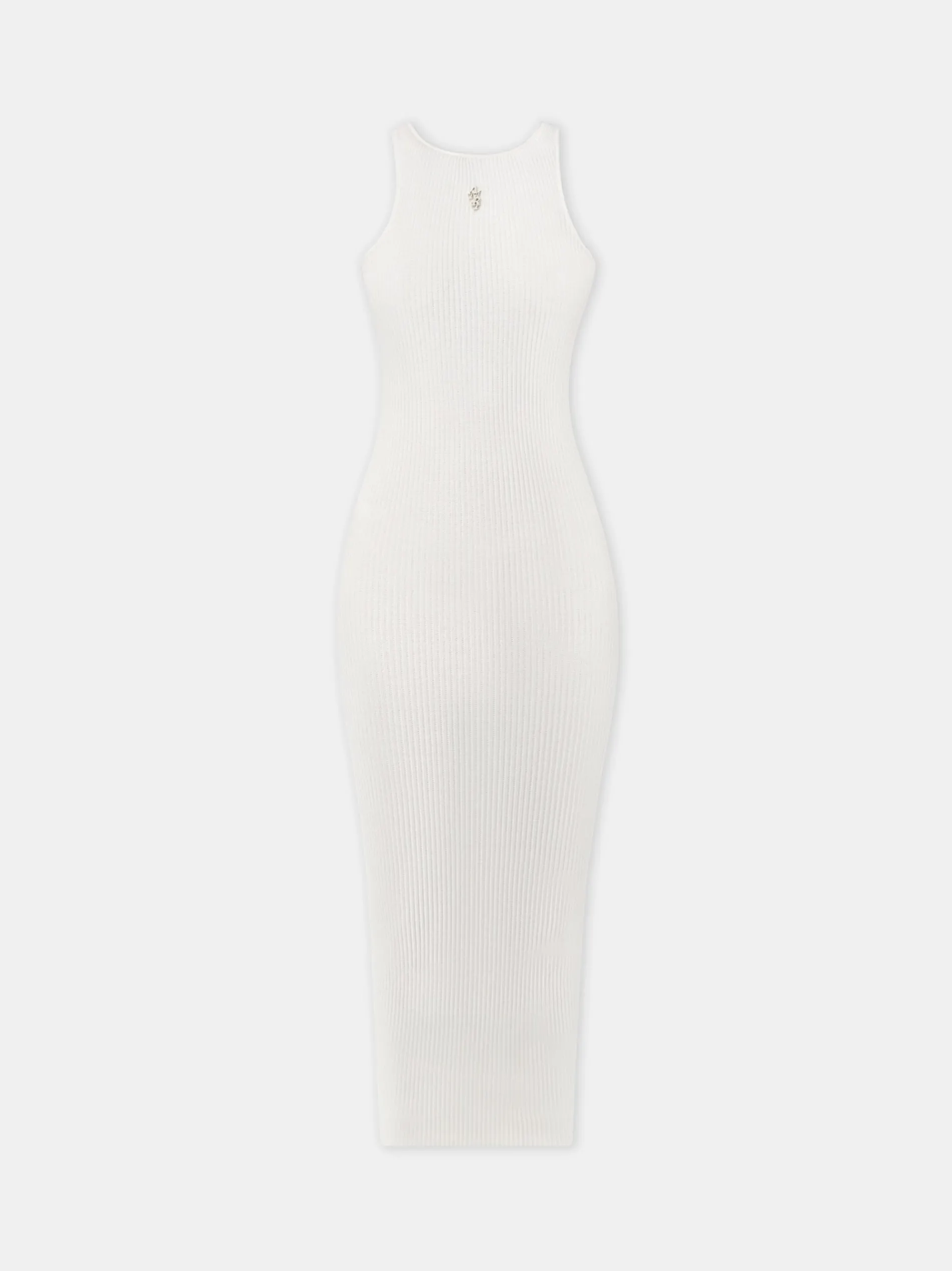 AMIRI Dresses|Knitwear<WOMEN'S STACKED MAXI DRESS Alabaster