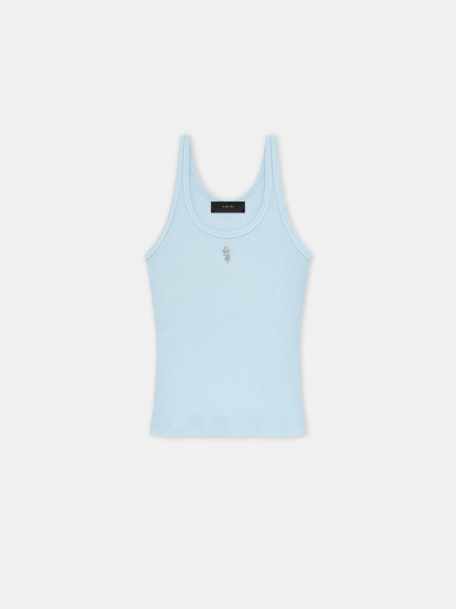 AMIRI Jersey|Tees<WOMEN'S STACKED RIBBED TANK Cerulean