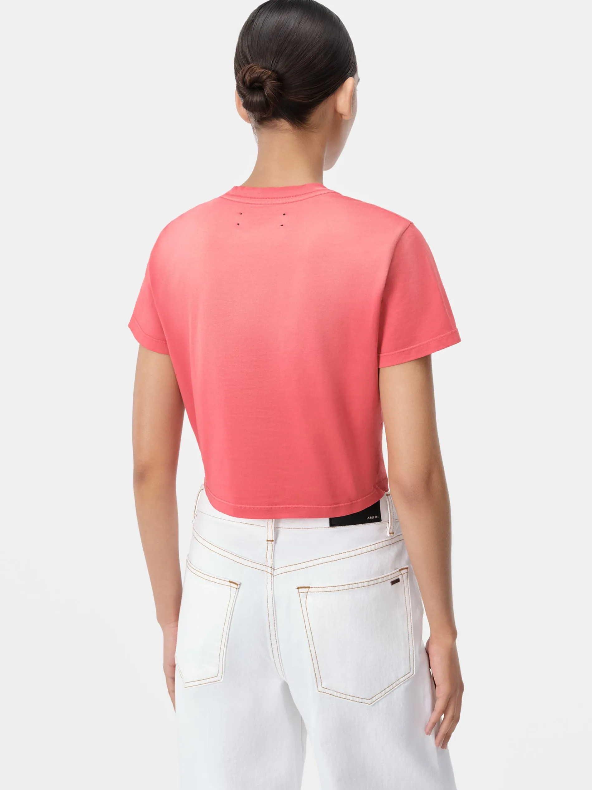 AMIRI Tees|Jersey<WOMEN'S VINTAGE BABY TEE Flamingo Pink