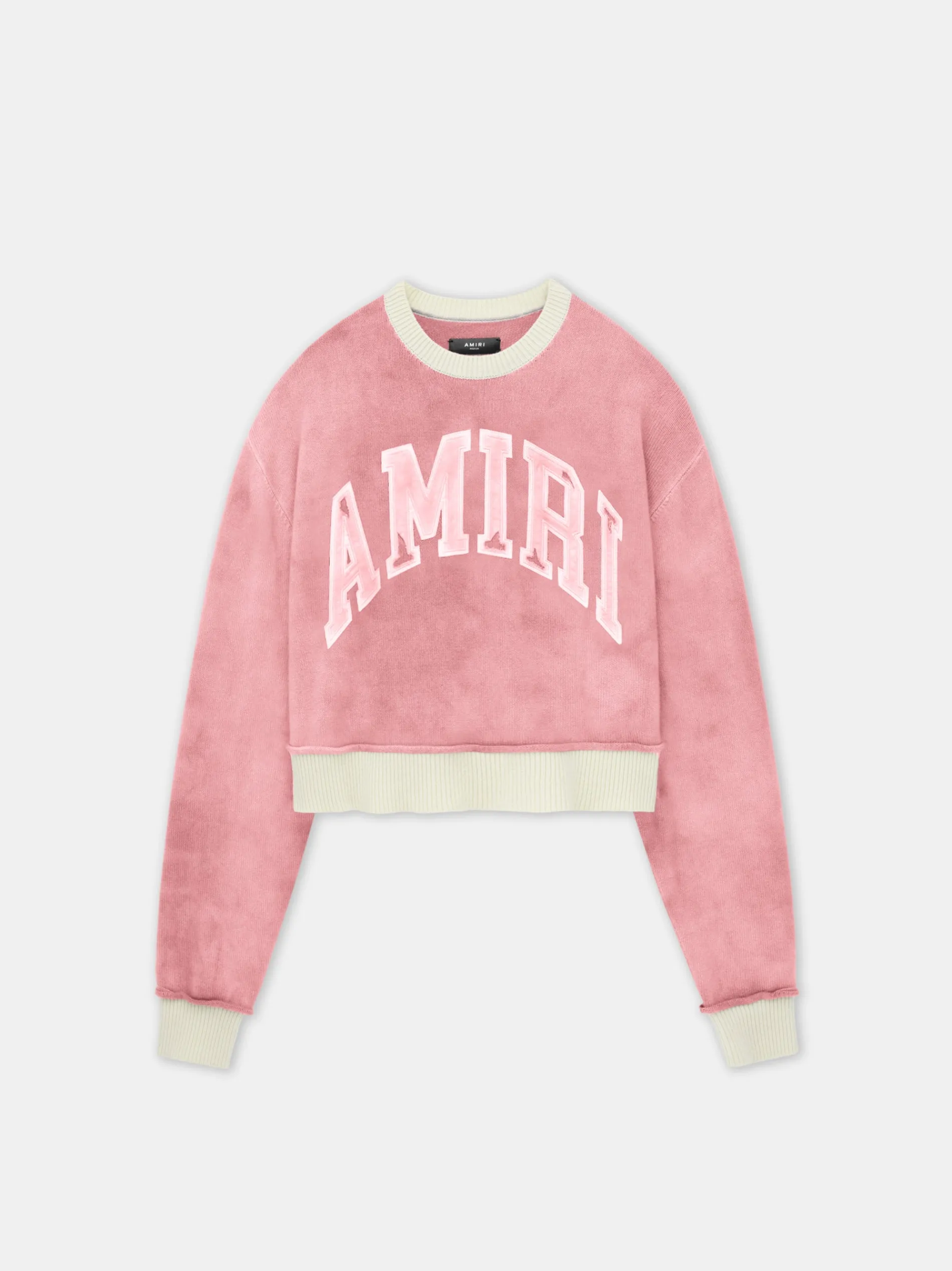 AMIRI Knitwear|Sweatshirts<WOMEN'S VINTAGE CASHMERE CREW Flamingo Pink