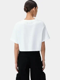 AMIRI Jersey|Tees<WOMEN'S ARTS DISTRICT CROPPED TEE White