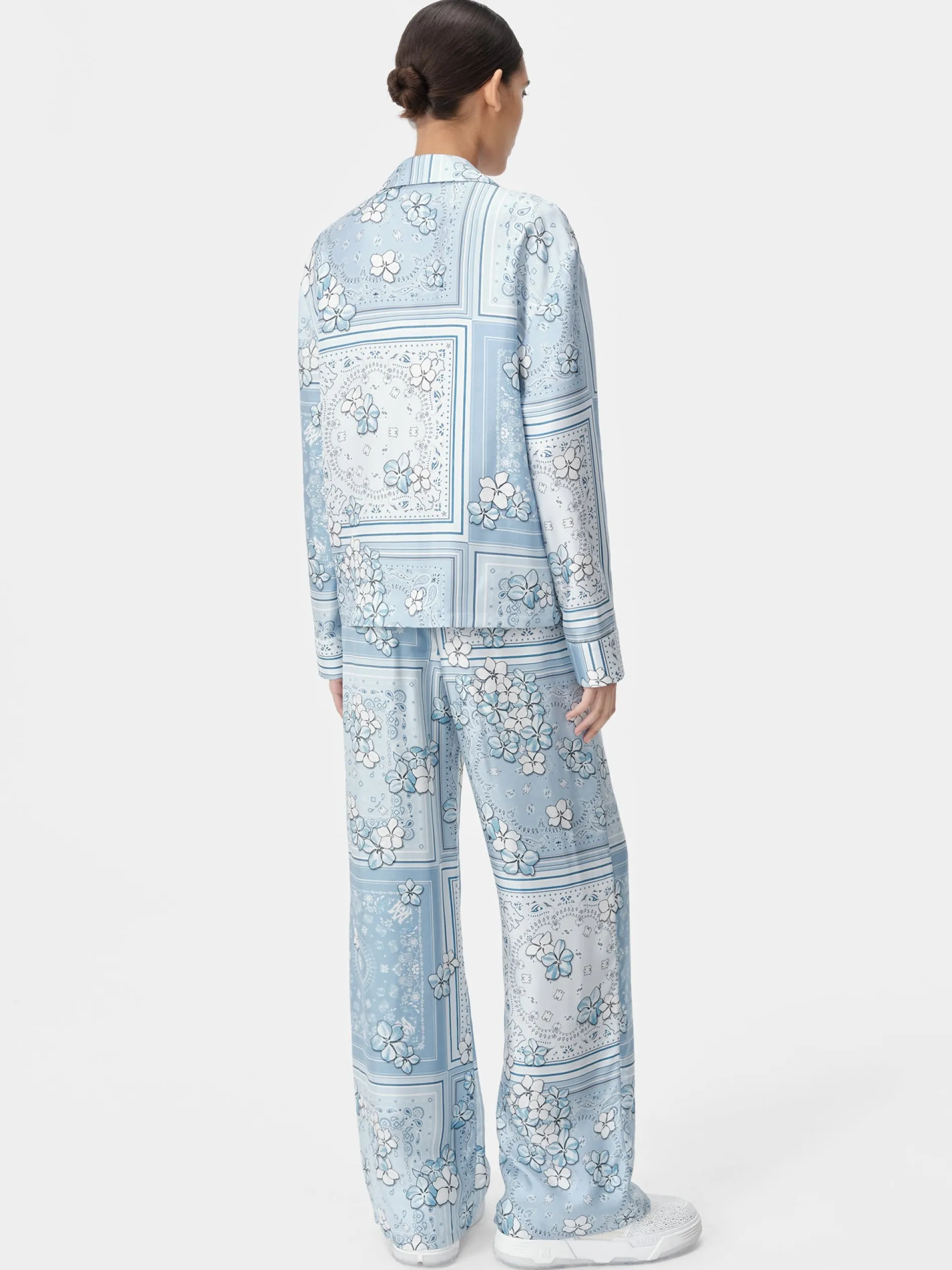 AMIRI Pants<WOMEN'S BANDANA FLORAL PJ PANT Cerulean