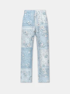 AMIRI Pants<WOMEN'S BANDANA FLORAL PJ PANT Cerulean