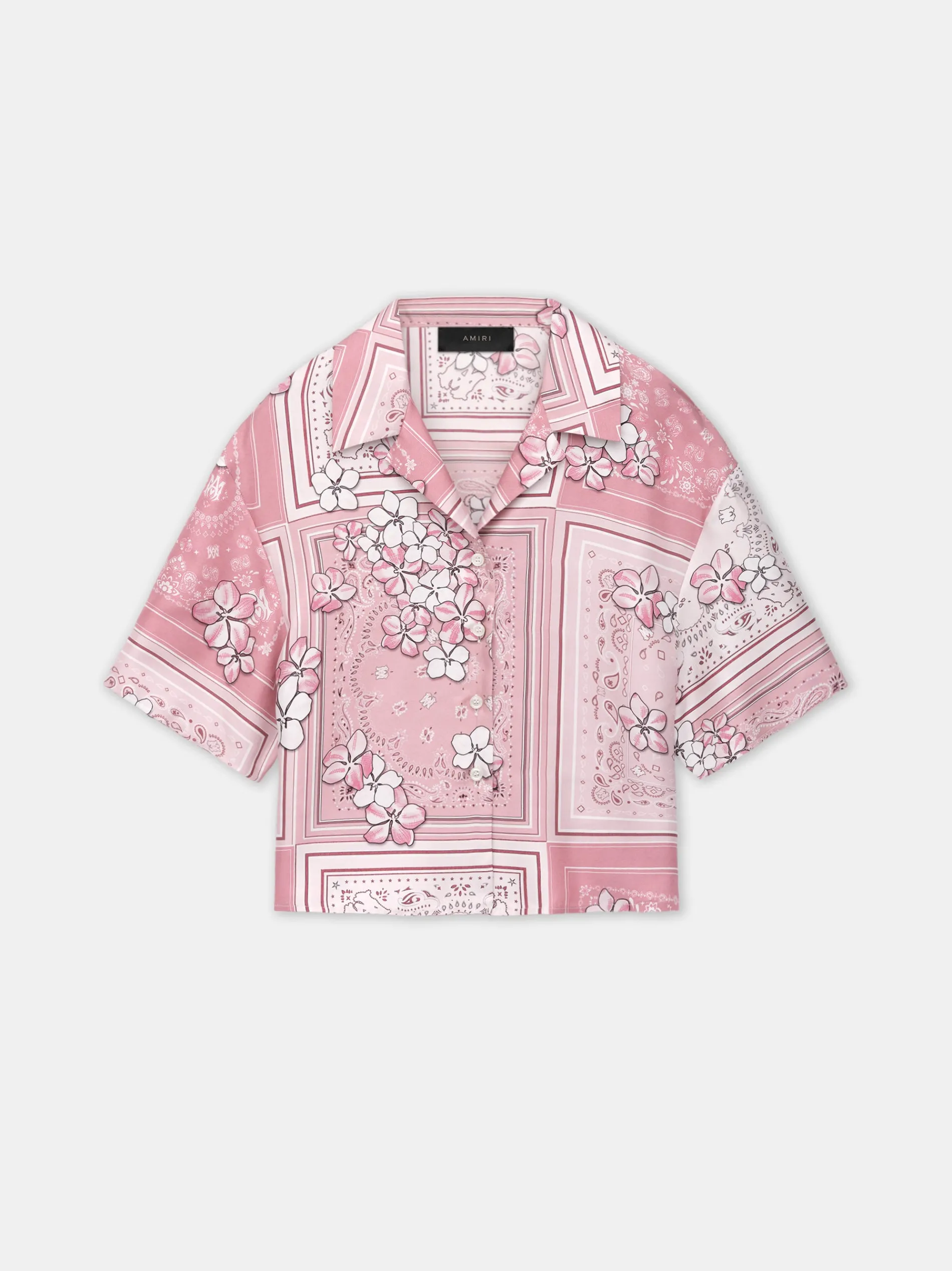 AMIRI Shirts<WOMEN'S BANDANA FLORAL SHIRT Flamingo Pink