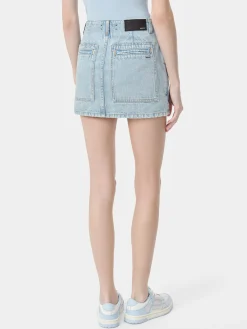 AMIRI Denim<WOMEN'S CARGO SKIRT Light Indigo