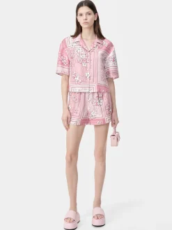 AMIRI Shorts & Sweatpants<WOMEN'S FLORAL BANDANA BOXER SHORT Flamingo Pink