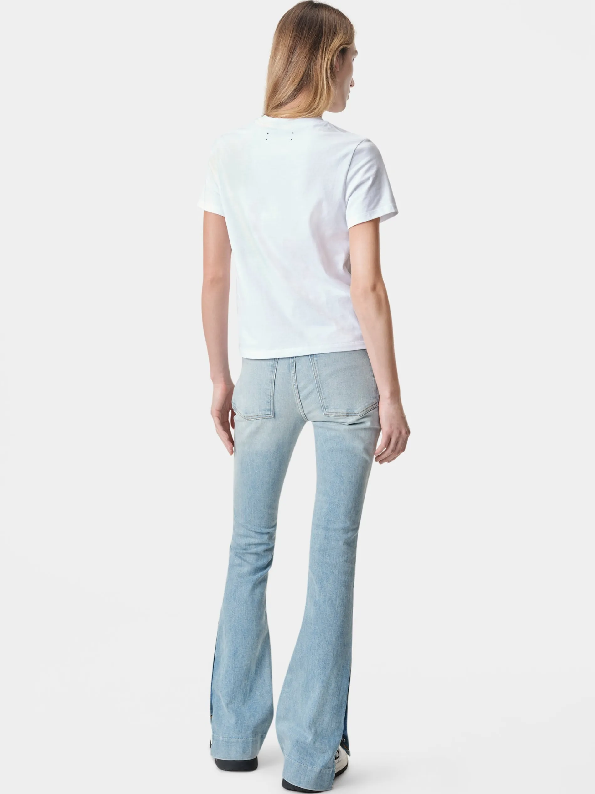 AMIRI Denim<WOMEN'S KICK FLARE Light Indigo