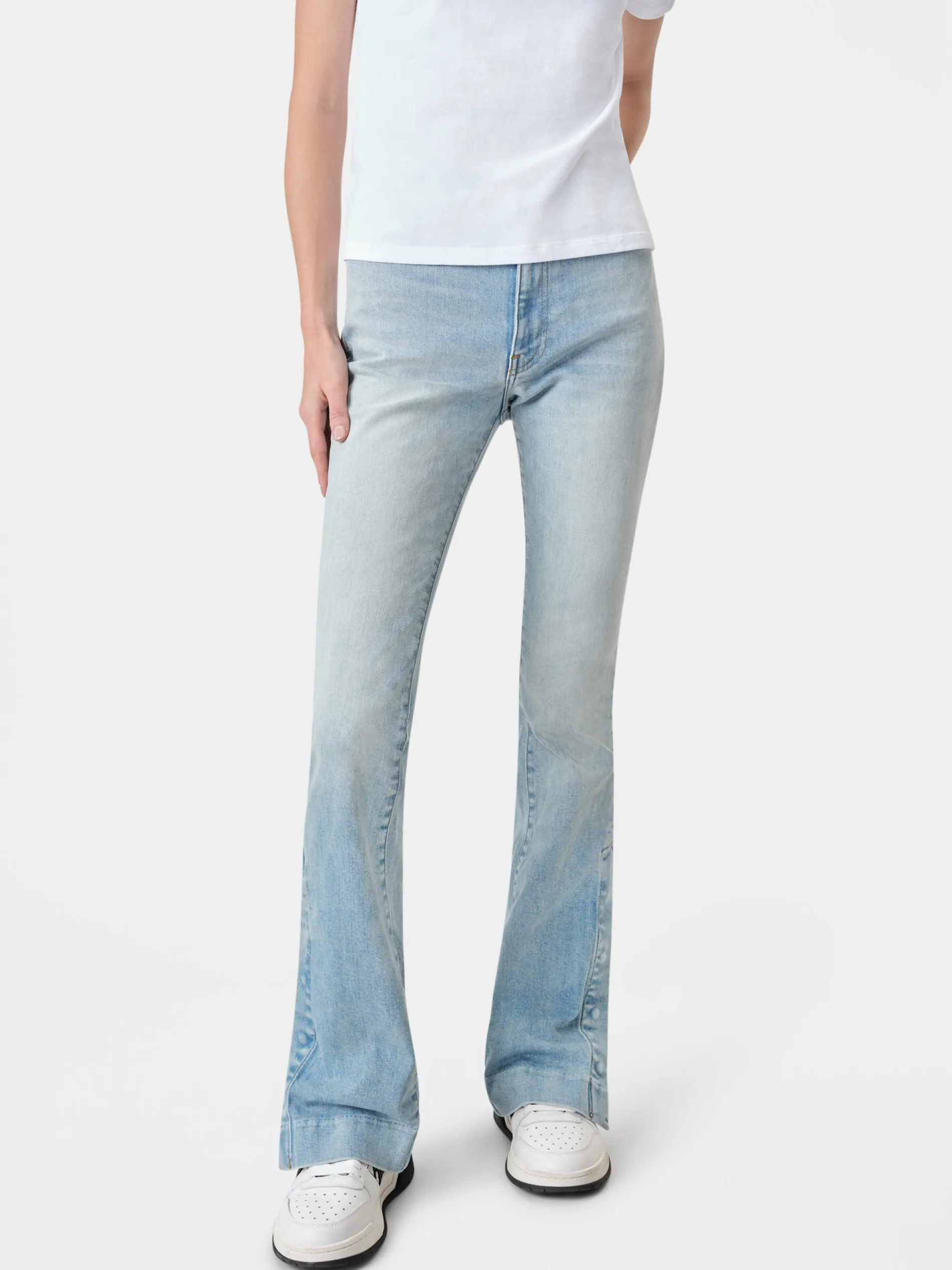 AMIRI Denim<WOMEN'S KICK FLARE Light Indigo