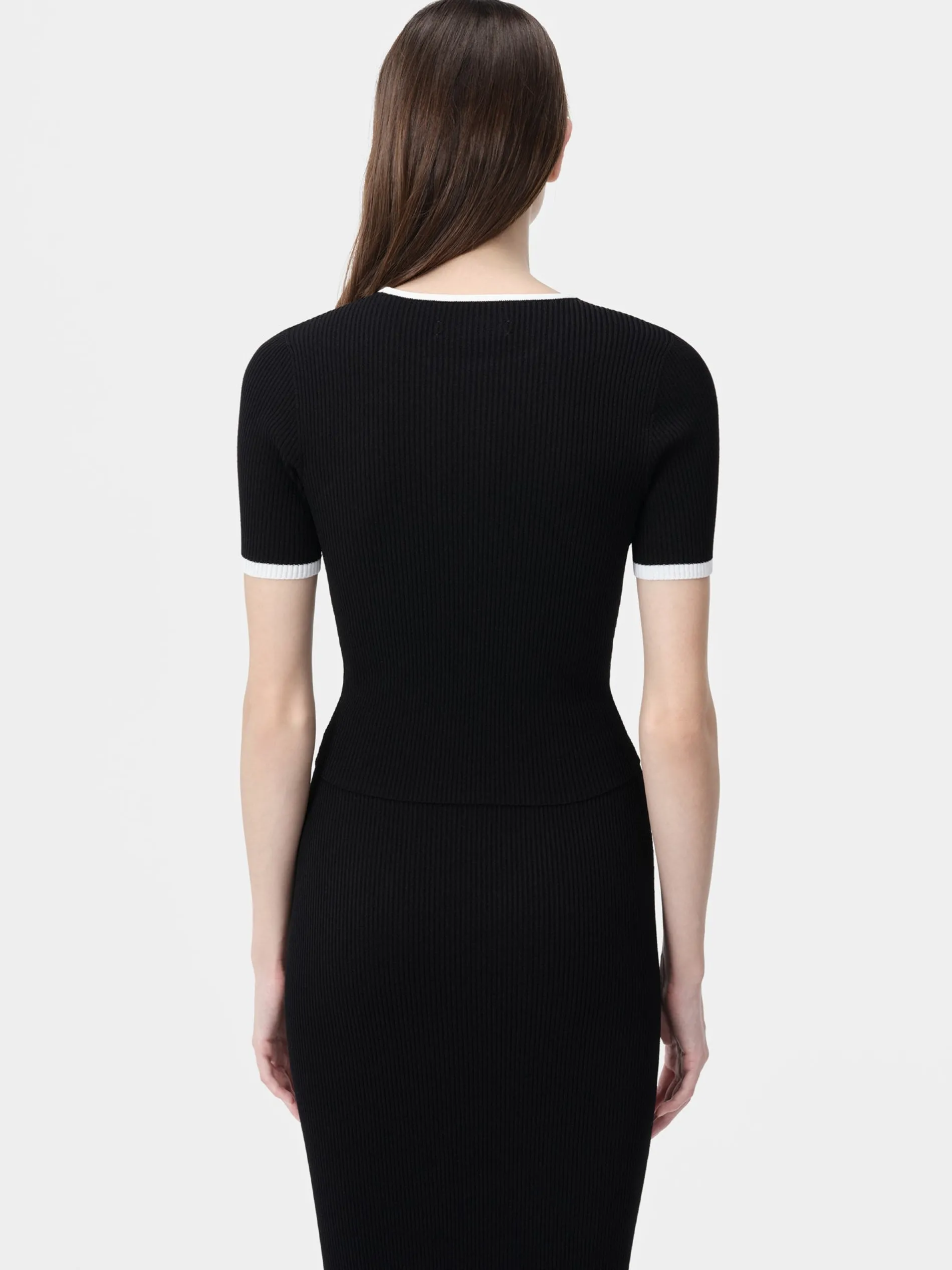 AMIRI Knitwear|Tees<WOMEN'S MA BABY TEE BLACK