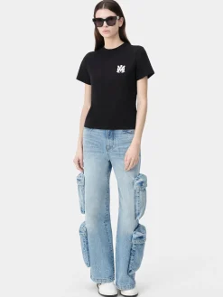 AMIRI Jersey|Tees<WOMEN'S MA CORE LOGO TEE BLACK