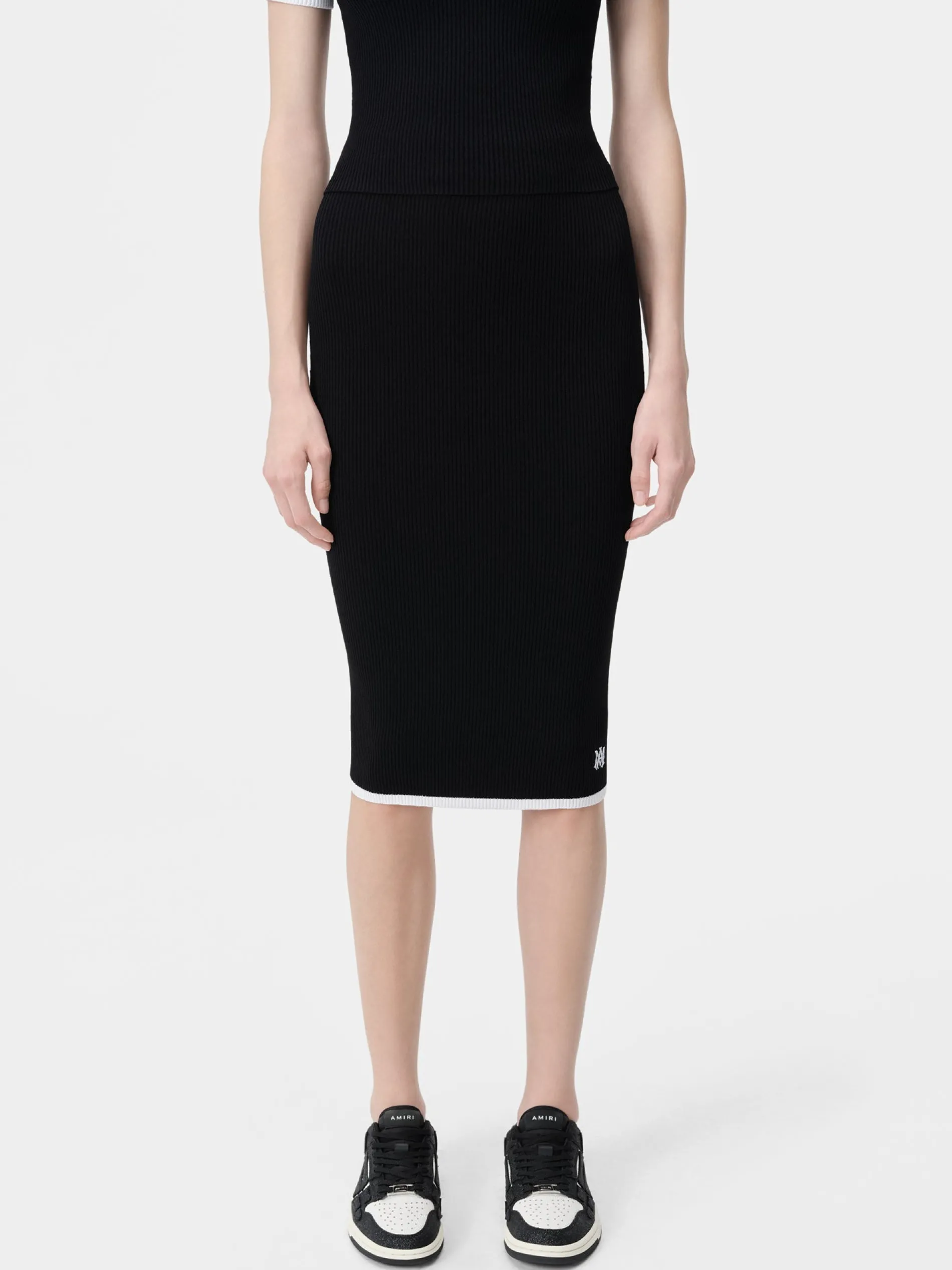 AMIRI Knitwear<WOMEN'S MA MIDI SKIRT BLACK